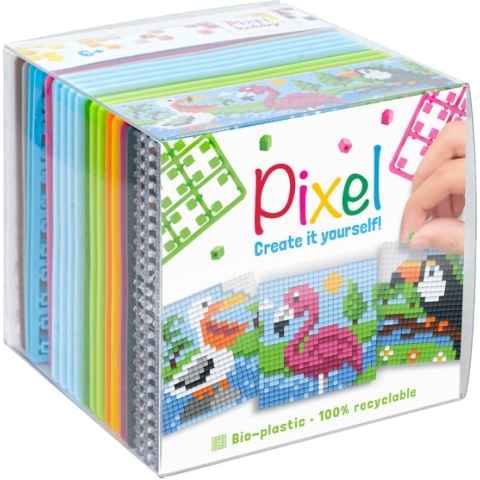 Pixelhobby Pixel Create it yourself kubus setje 3 vogels