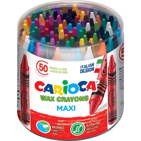 Waxkrijtjes Carioca pot à 50 stuks kleuren