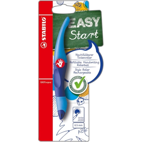 STABILO EASYoriginal - Ergonomische Rollerball - Rechtshandig - Blauwe Inkt - Navulbaar - Blauw