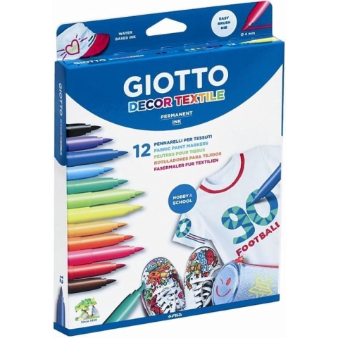 GIOTTO DECOR TEXTIELSTIFT 12X