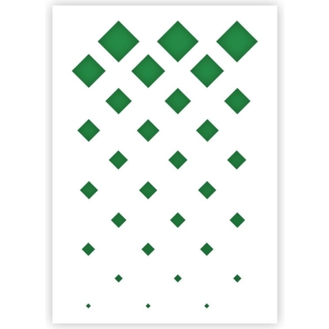 QBIX Ruiten Patroon Sjabloon - A4 Formaat - Kunststof - Stencil