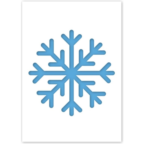 QBIX Sneeuwvlok Sjabloon A5 Formaat Kunststof - Uitsnede 13cm breed