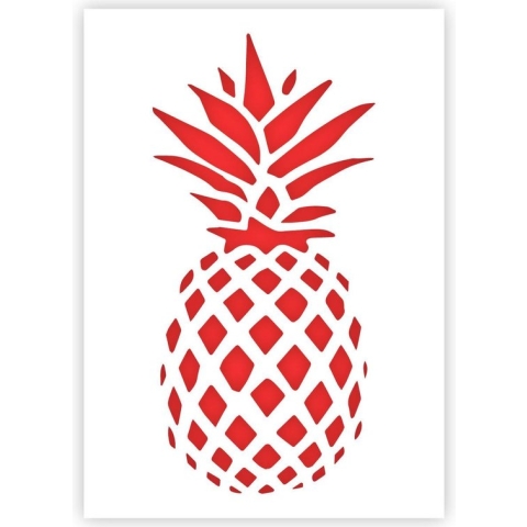 QBIX Ananas Sjabloon - A3 Formaat - Kunststof - Stencil
