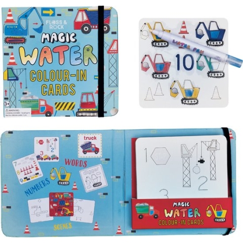 Floss & Rock Bouw - Water Kleur Kaarten - 19 x 18 cm - Multi