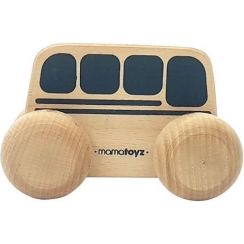 Mamatoyz Bus Junior 15 X 8 Cm Hout Naturel/zwart