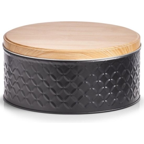 Zeller Bewaar/voorraad blikken - zwart - 3,8L - 20 x 9,5 cm