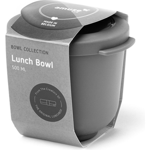 Amuse Life - Lunch Bowl - Lunchbox - 500 ml - Tritan Deksel - Grijs