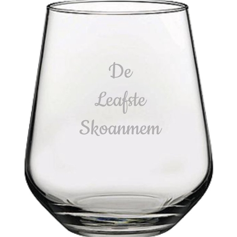 Gegraveerde Drinkglas 42,5cl De Leafste Skoanmem