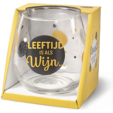 Wijn- waterglas - Leeftijd is als wijn