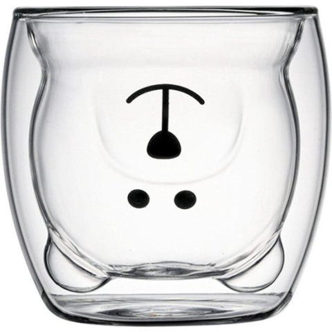 Dubbelwandig glas met berengezicht