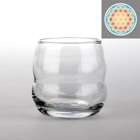 Drinkglas Mythos met Bloem des Levens Veelkleurig