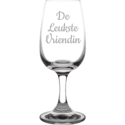 Gegraveerde portglas 12cl De Leukste Vriendin