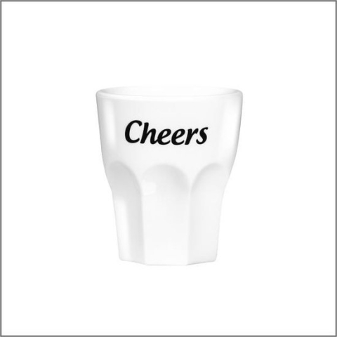 Premium Shotglaasjes - Onbreekbaar - Borrel Glaasjes - Wit - Met Tekst | CHEERS