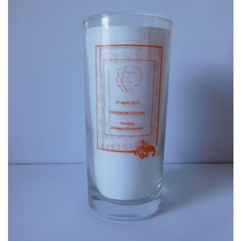 Longdrinkglas Koning Willem Alexander.