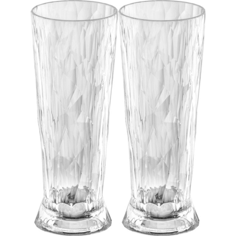 Bierglas, 0.5 L, Set van 2, Organic, Transparant - Koziol | Club No. 11