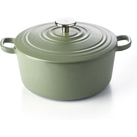 BK Bourgogne braadpan Ø 28 cm - groen - gietijzer - inductie