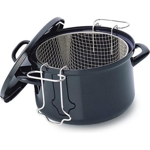BK Fortalit frituurpan Ø24 cm - zwart - emaille - inductie