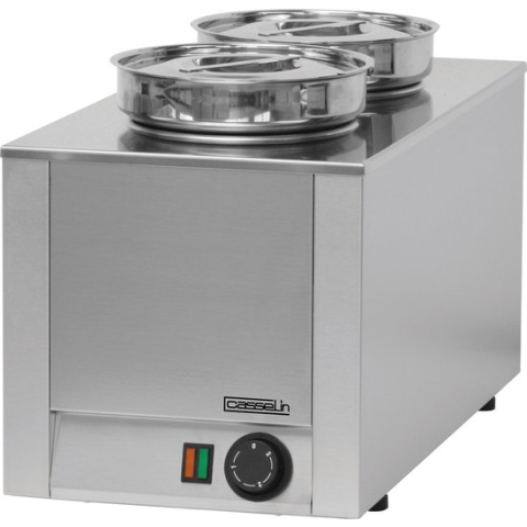 Dubbele Bain Marie Hot Pot 2 x 4,5 liter