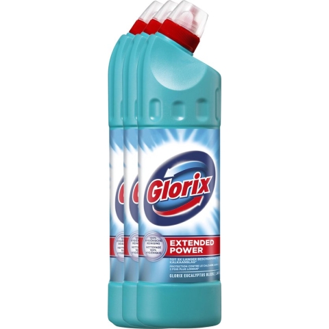 Glorix Bleek Eucalyptus - 3 x 750 ml - Toiletreiniger - Voordeelverpakking
