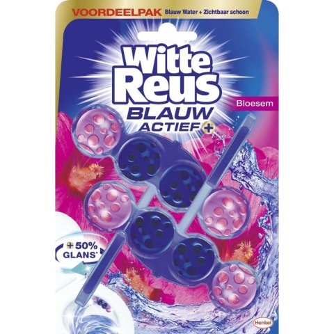 Witte Reus Toiletblok Blauw Actief Bloesem 2 stuks