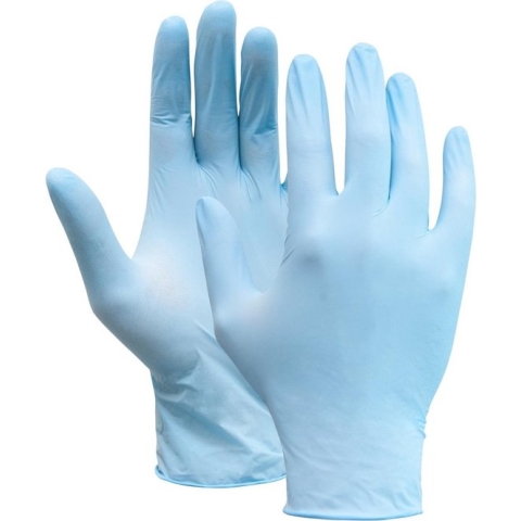 Latex wegwerphandschoen M-Safe 4161, gepoederd, blauw, maat M