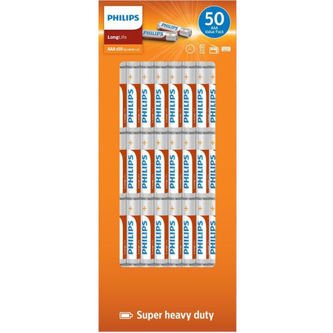 Philips Longlife - AAA Batterijen - 50 stuks