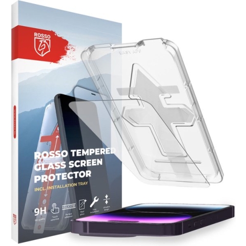 Rosso Apple iPhone 14 Pro Screenprotector | Gehard Glas | Beschermglas | Glasplaatje | Case Friendly | Met Installatietray | Eenvoudige montage