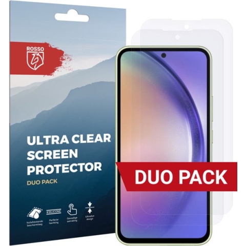 Rosso Screen Protector Ultra Clear Duo Pack Geschikt voor Samsung Galaxy A54 | TPU Folie | Case Friendly | 2 Stuks