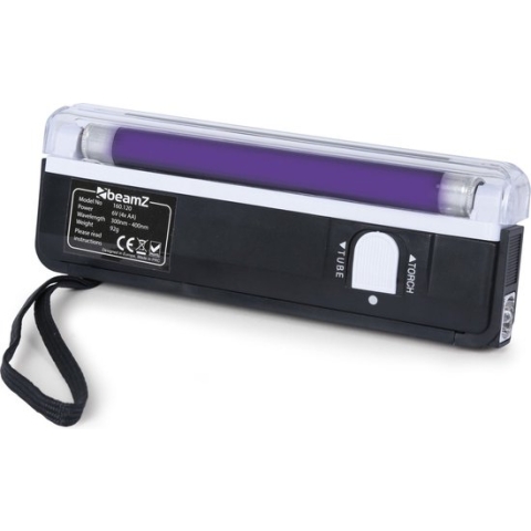 Draagbare blacklight - Draagbare blacklight / UV lamp met LED zaklamp - Vals geld detector - Geocaching