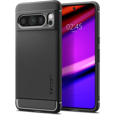 Spigen Rugged Armor Hoesje voor de Google Pixel 8 Pro - Back Cover met Air Cushion Zwart