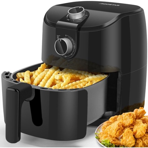 Aigostar Hayden A - Airfryer - Heteluchtfriteuse 4 liter -1500W Zwart