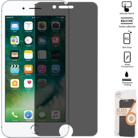 Geschikt voor iPhone SE (2022), SE (2020), 8 en 7 tempered glass privacy screenprotector