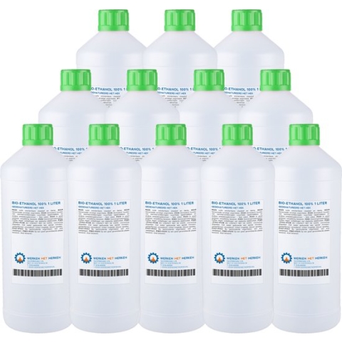 Bio-Ethanol 99% - Doos, 12 x 1 liter - Bio brandstof