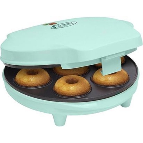 Bestron Donutmaker in Sweet Dreams design, met bakindicatielampje & antiaanbaklaag, 700W, kleur: mint