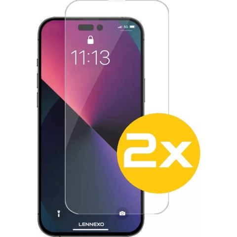 Screenprotector iPhone 14 Pro | Glasplaat | Tempered Glass | Bescherming Voor iPhone 14 Pro - 2 Stuks