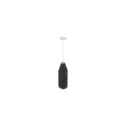 Krumble Melkopschuimer - Elektrisch - Handmatig - Melkklopper - Melkschuimer - RVS - Kunststof - Zwart - 3,5 x 2,5 x 20 cm