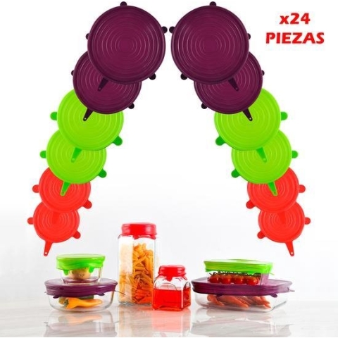TAPAS SET 24PC Silicona