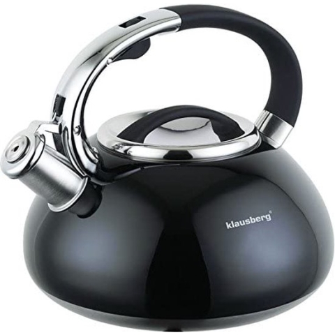 Klausberg KB-7076 fluitketel - 3L - rvs - alle warmtebronnen - Zwart