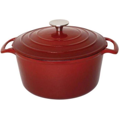Ronde Braadpan - 3,2 Liter - Rood - Vogue GH304 - Horeca & Professioneel