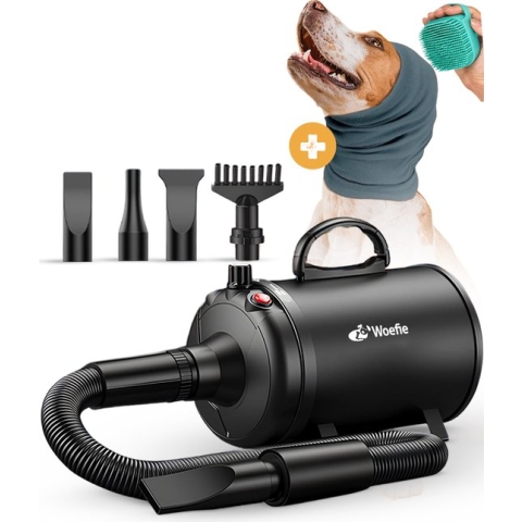 Professionele Hondenfohn/Waterblazer - Waterblazer voor Honden - 3200W - Stil Design - Zwart