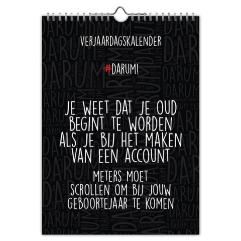 Darum Verjaardagskalender - Je weet dat je oud begint te worden