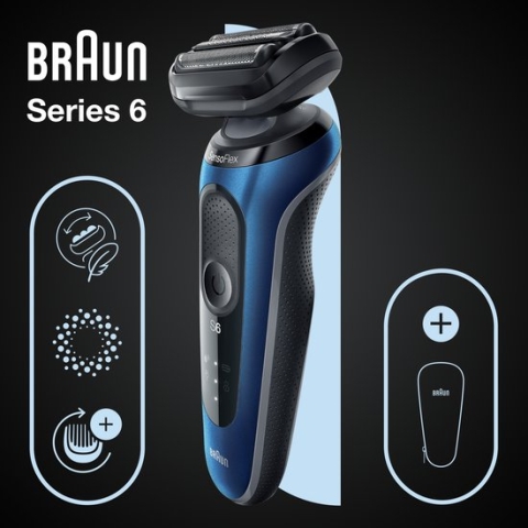 Braun Series 6 61-B1000s - Elektrisch Scheerapparaat Mannen - Blauw
