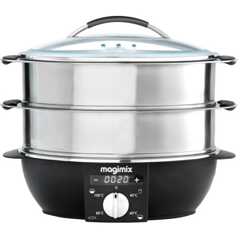 Stoomkoker - 4 zones - Yoghurt - Vis - Groente - Rijst -5.5 Liter