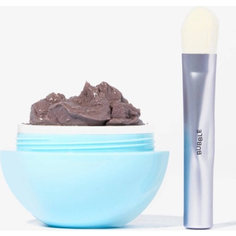 Bubble - Skincare Come Clean Clay Face Mask w/ Brush - For All Skin Types - Vegan- Vitamine E - 45ml