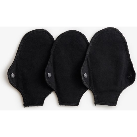ImseVimse Wasbare String Inlegkruisjes bio katoen, 3 stuks, zwart