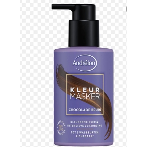Andrélon Kleurmasker Chocolade bruin 200 ml - Haarmasker .