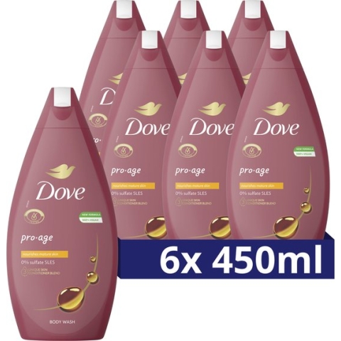 Dove Pro Age Douchegel - 6 x 450 ml - Voordeelverpakking