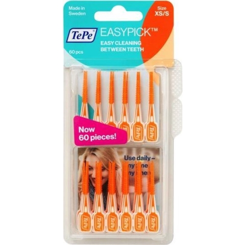 TePe EasyPick Oranje maat XS/S – 60 stuks