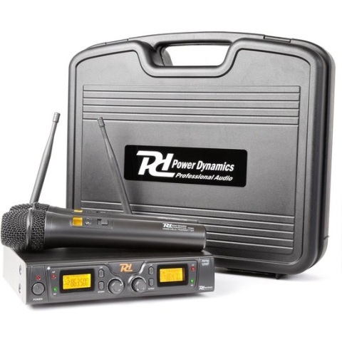 Power Dynamics PD782 Draadloos Microfoon Systeem UHF 2x 8-Kanaals Microfoons