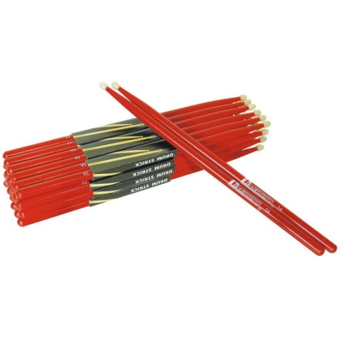 Dimavery DDS-5A Drumstokken - Maple Rood - Houten tip - Dikte 5A - Drumsticks - 2 Stuks Drumstick / Drumstok